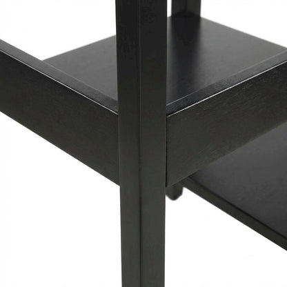 Wooden End Table with Drawer and Shelf for Living Room Use