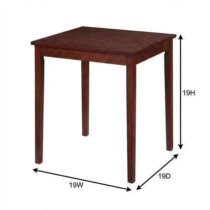 Wood Finish End Tables with Storage Shelves for Living Room and Bedroom