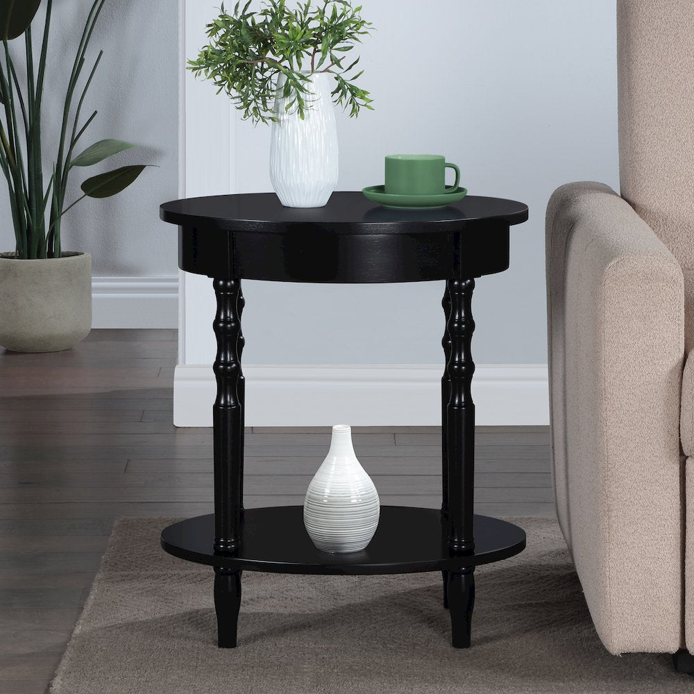 Classic Accents Brandi Oval End Table with Shelf