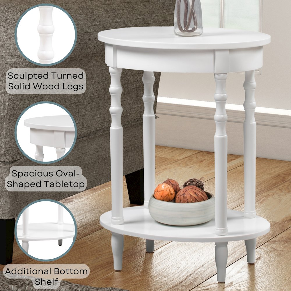 Classic Accents Brandi Oval End Table with Shelf