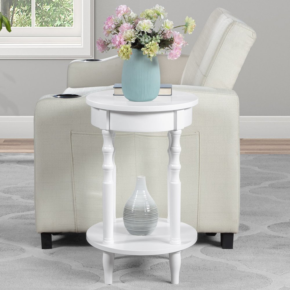 Classic Accents Brandi Oval End Table with Shelf