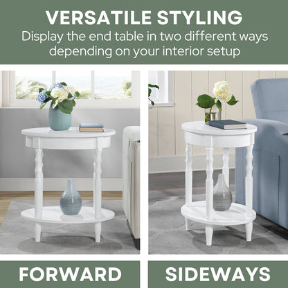 Classic Accents Brandi Oval End Table with Shelf