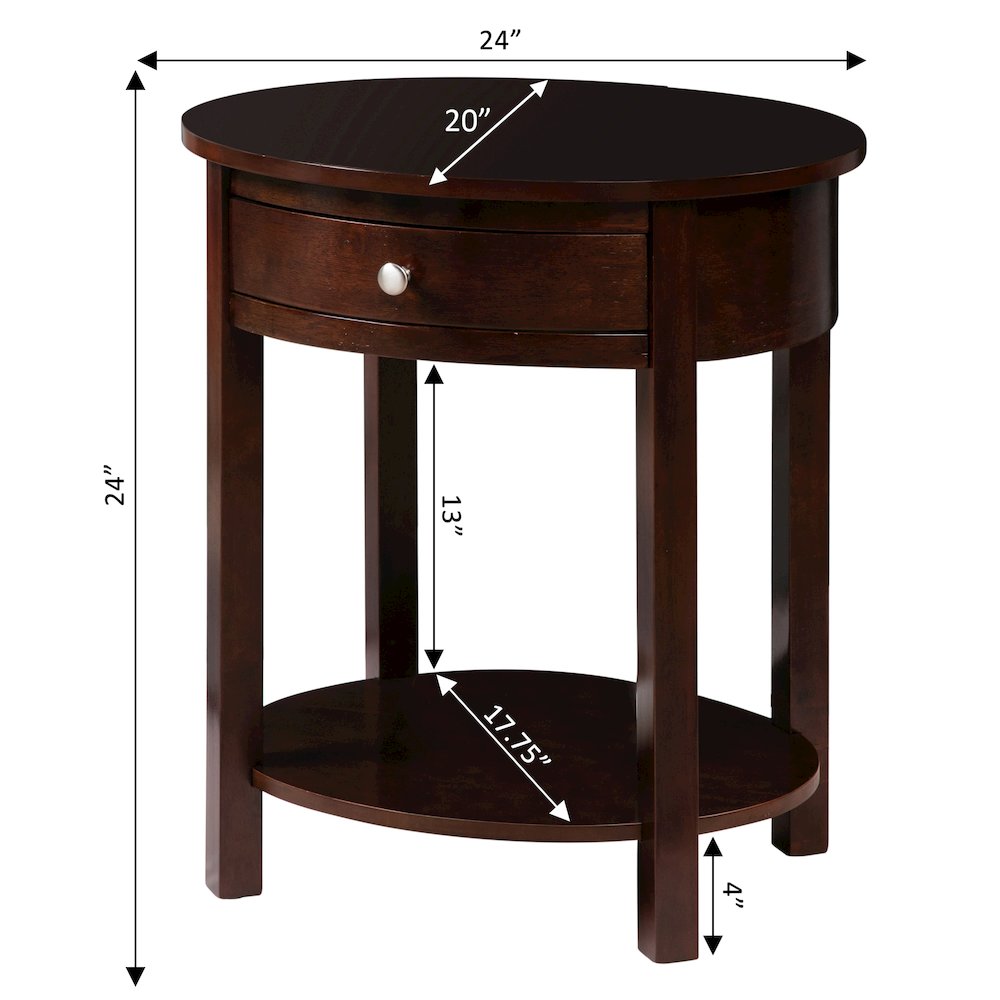Classic Accents Cypress 1 Drawer End Table with Shelf
