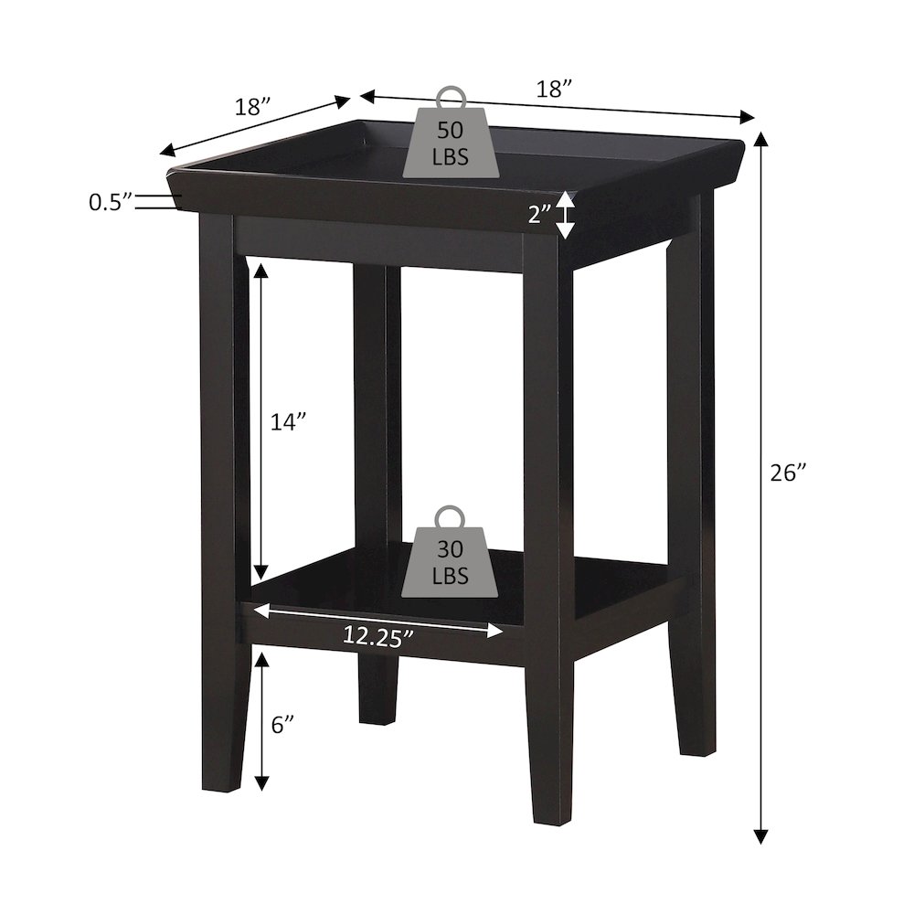 Ledgewood End Table with Shelf