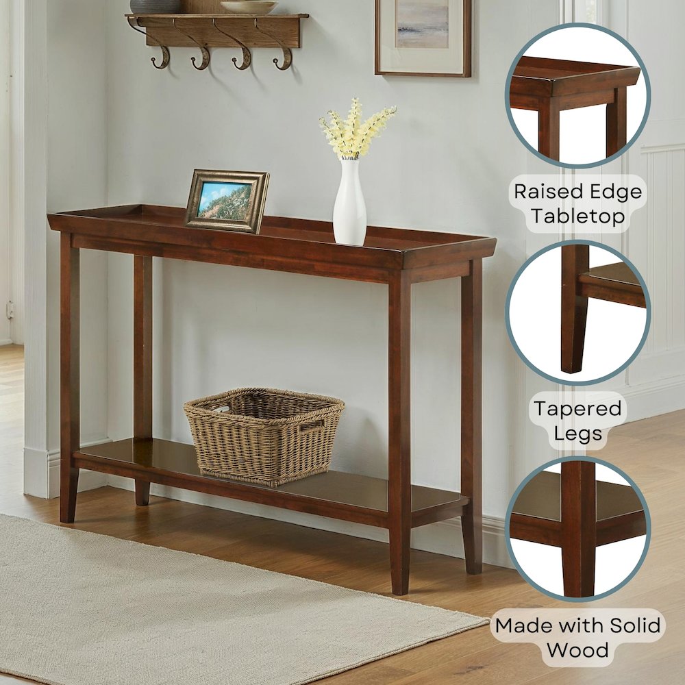 Ledgewood Entryway Hall Console Table with Shelf