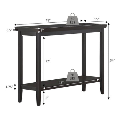Ledgewood Entryway Hall Console Table with Shelf