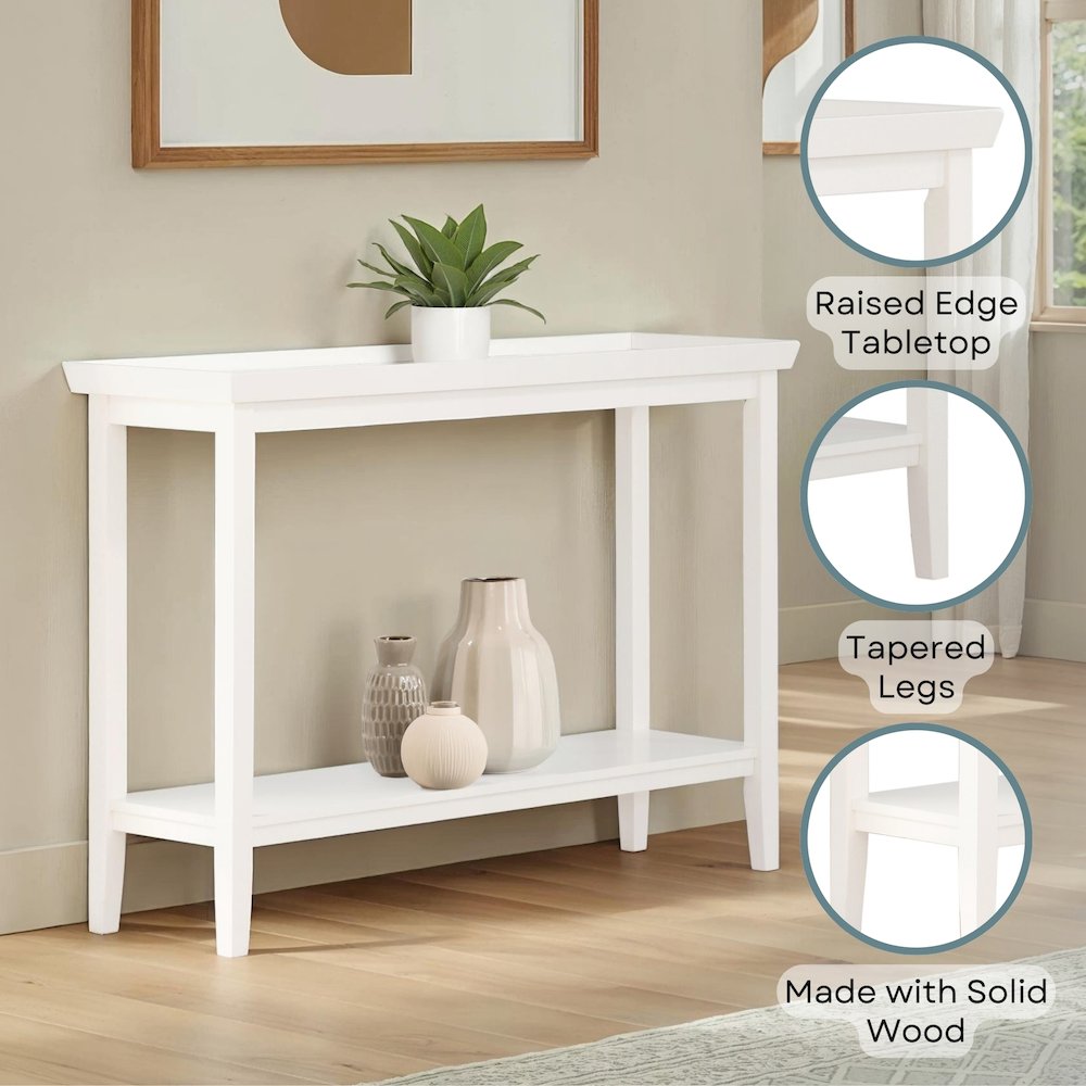 Ledgewood Entryway Hall Console Table with Shelf