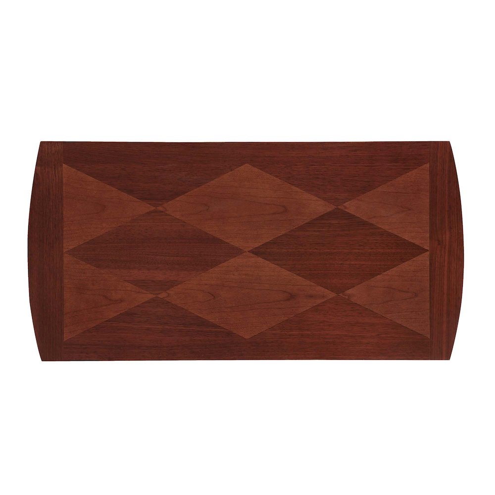 Dennis End Table with Shelf, Mahogany