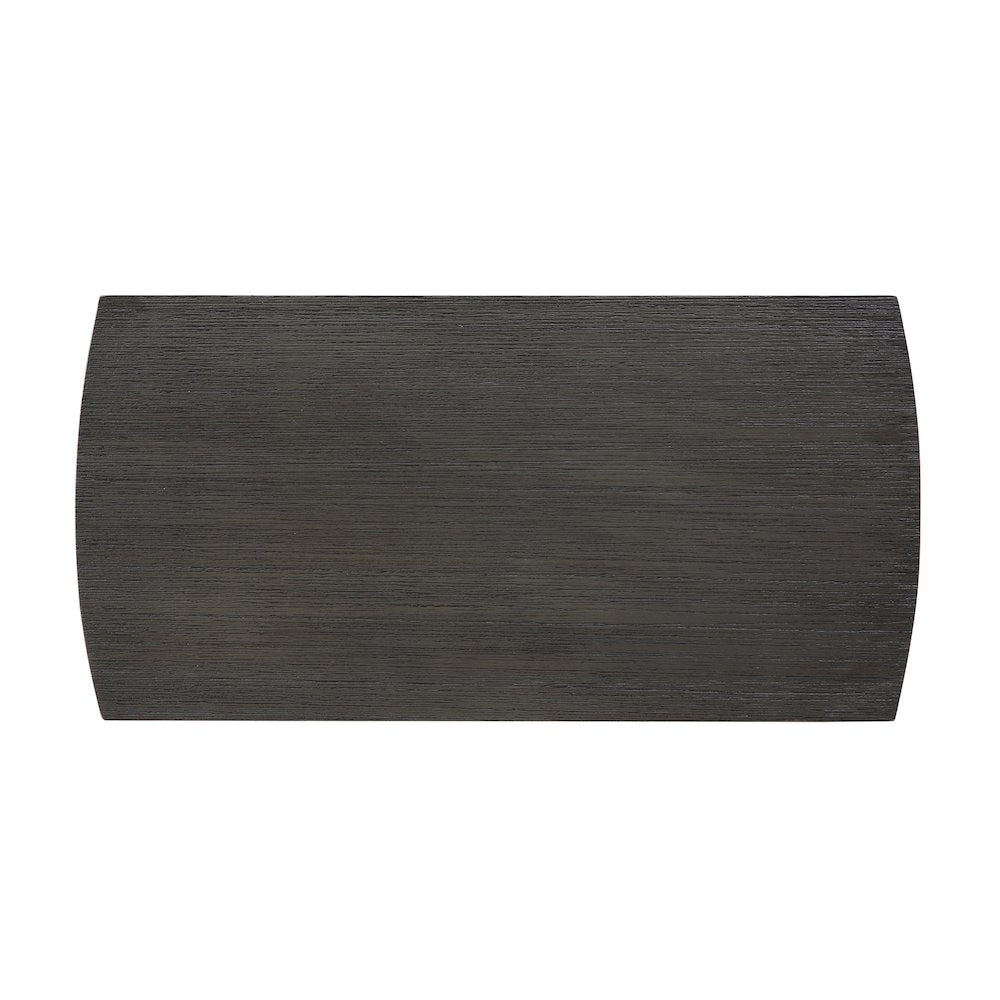 Dennis End Table with Shelf, Wirebrush Dark Gray