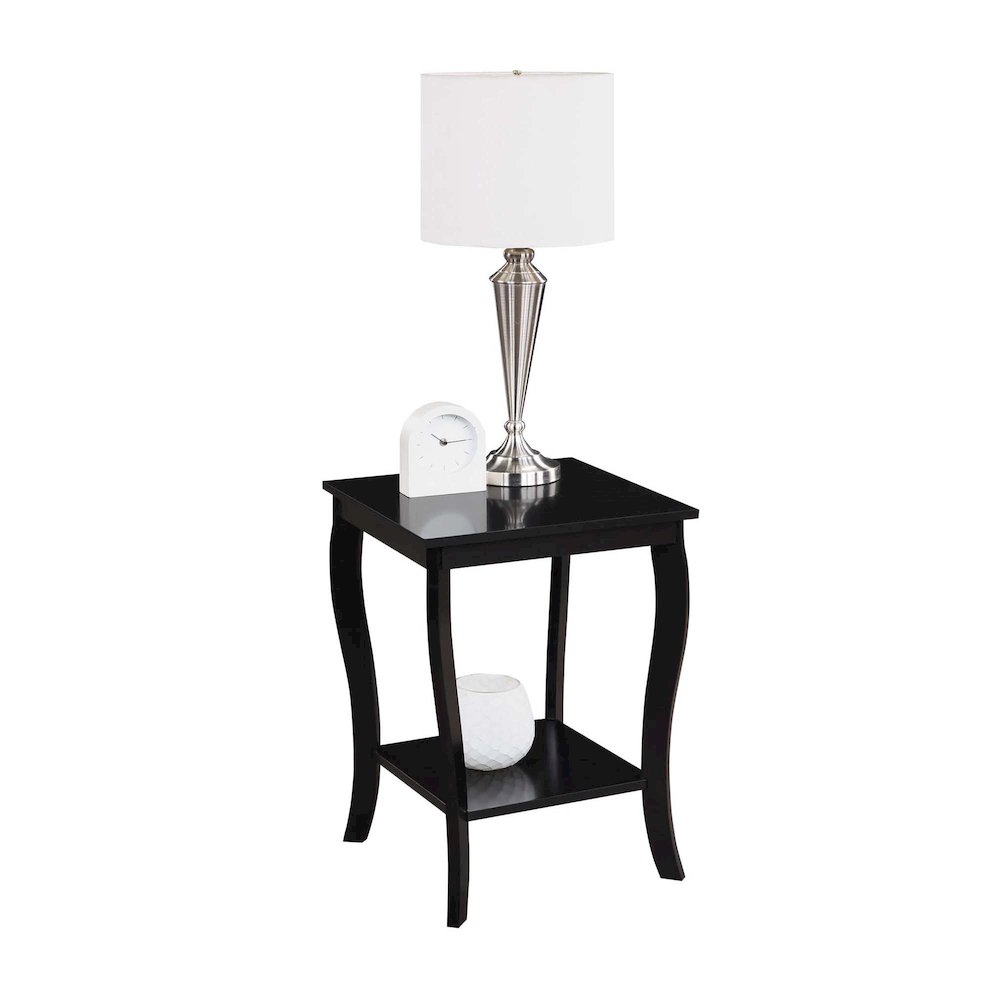 American Heritage Square End Table, Black