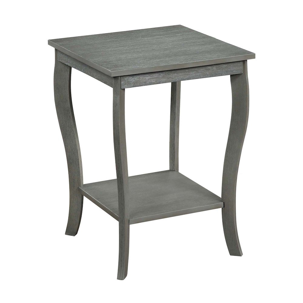 American Heritage Square End Table, Wirebrush Dark Gray