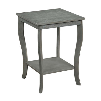 American Heritage Square End Table, Wirebrush Dark Gray