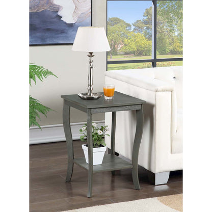 American Heritage Square End Table, Wirebrush Dark Gray