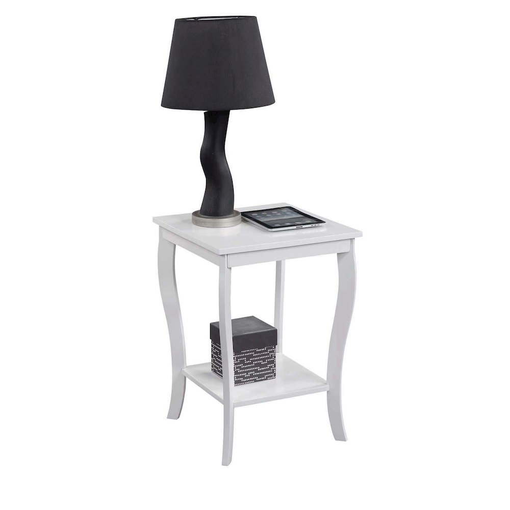 American Heritage Square End Table, White