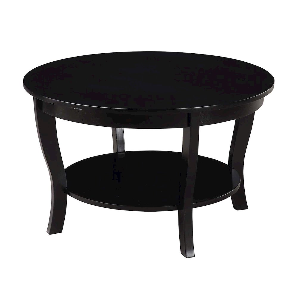 American Heritage Round Coffee Table with Shelf