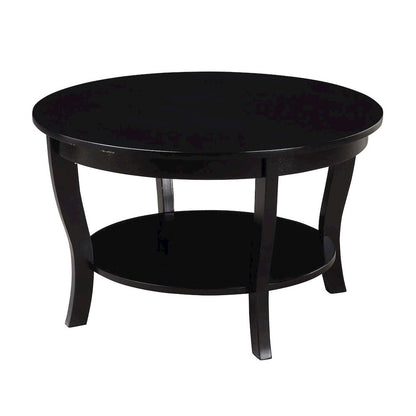 American Heritage Round Coffee Table with Shelf