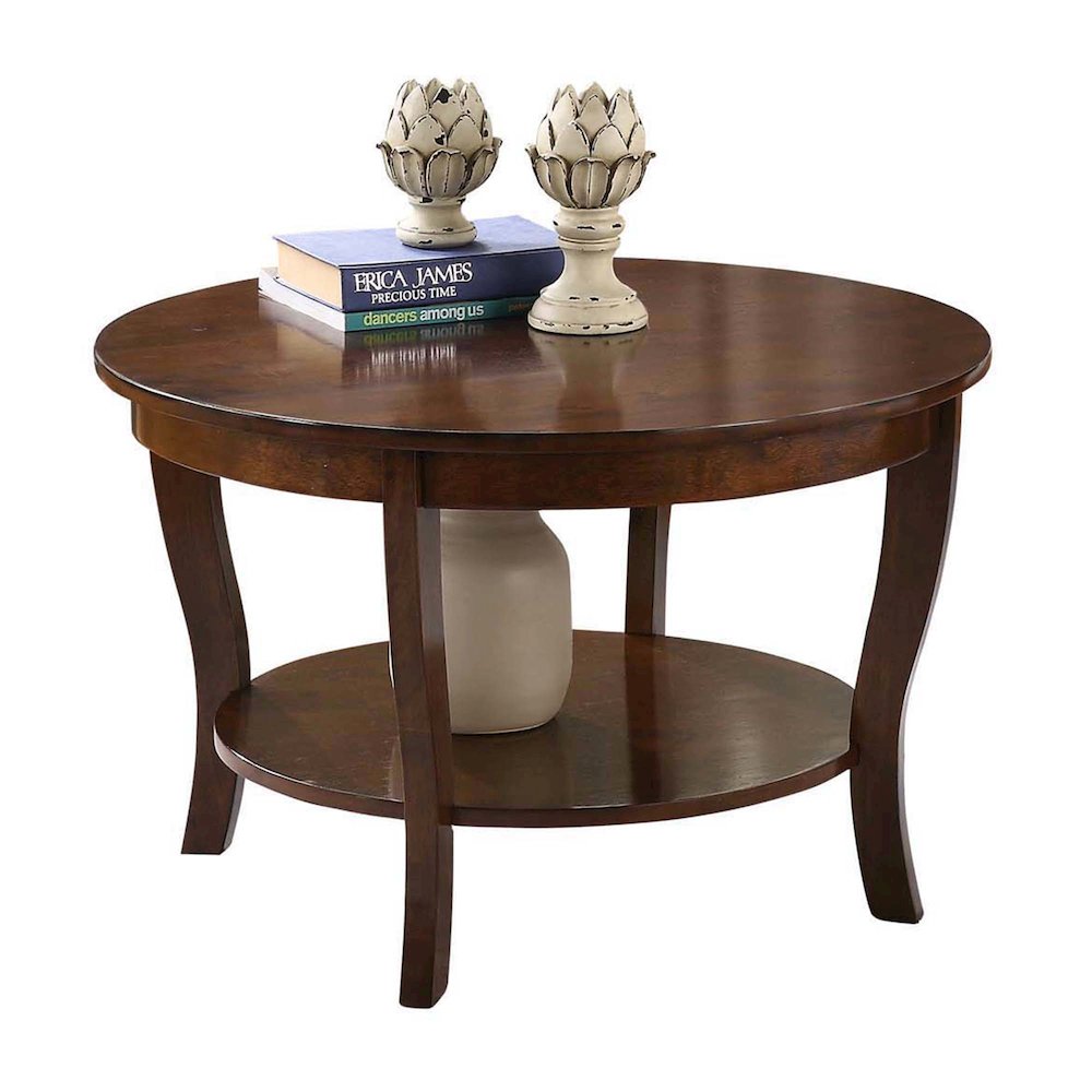 American Heritage Round Coffee Table with Shelf