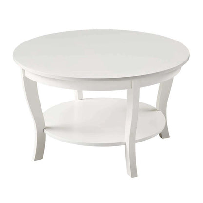 American Heritage Round Coffee Table with Shelf