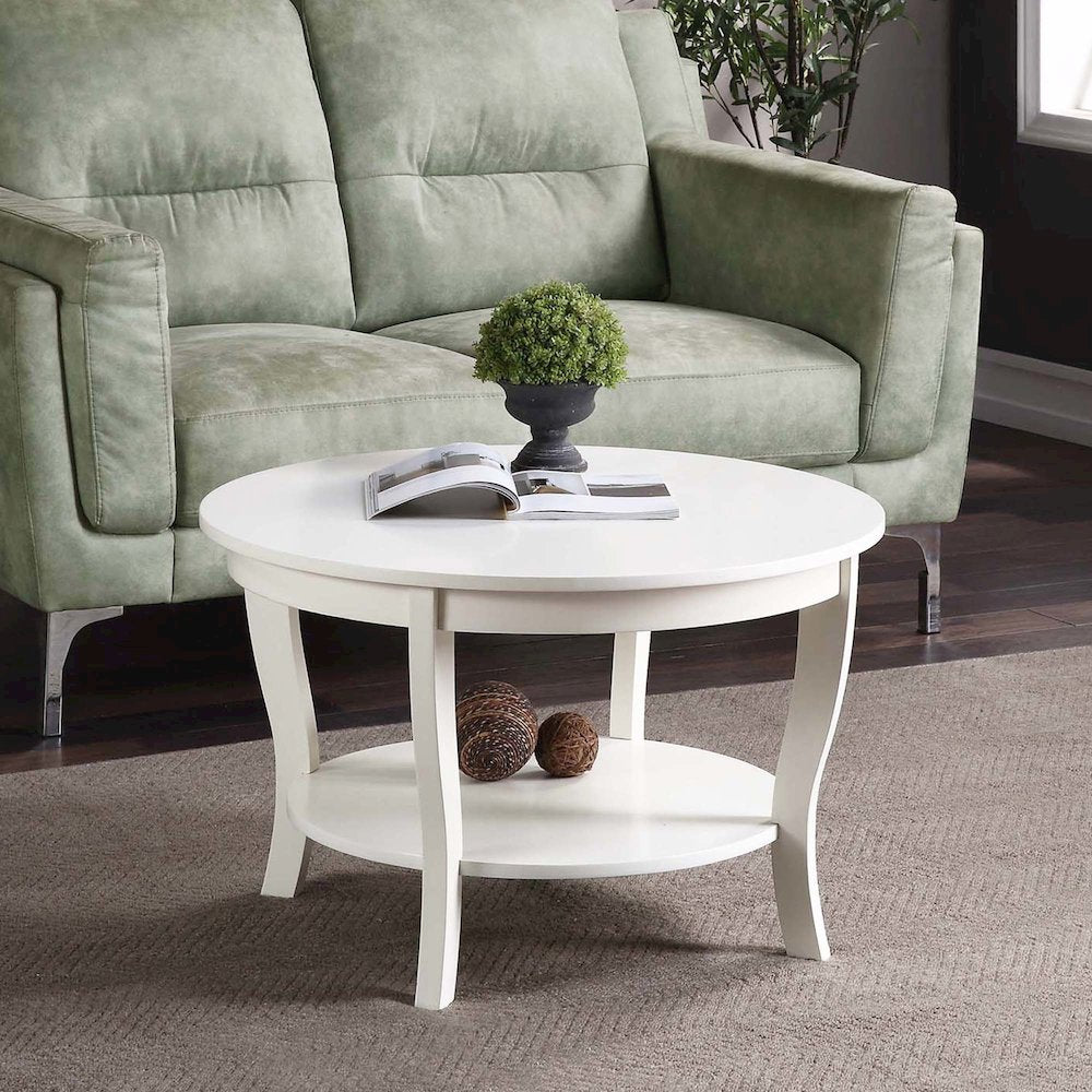 American Heritage Round Coffee Table with Shelf