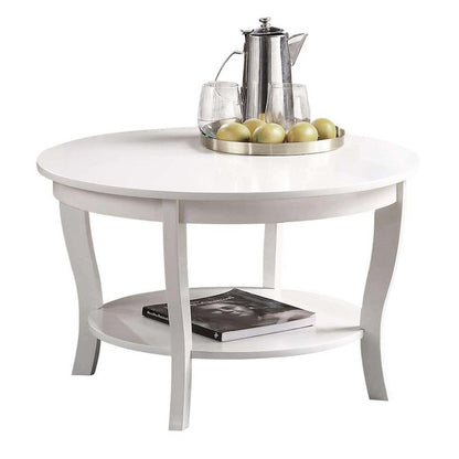 American Heritage Round Coffee Table with Shelf