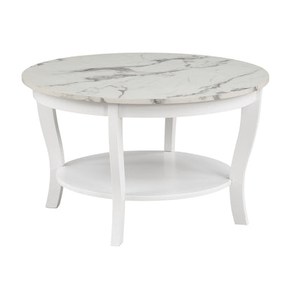 American Heritage Round Coffee Table with Shelf