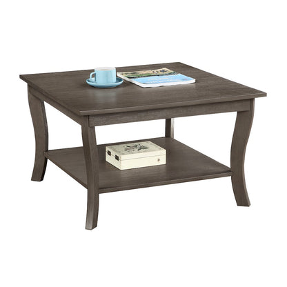 American Heritage Square Coffee Table, Wirebrush Dark Gray