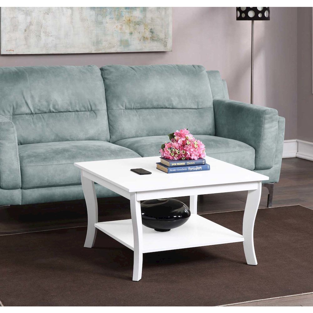 American Heritage Square Coffee Table, White