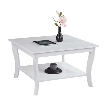 American Heritage Square Coffee Table, White