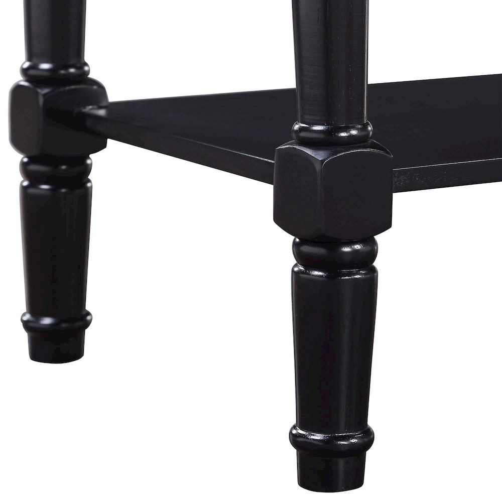 Country Oxford 2 Drawer Console Table with Shelves, Black