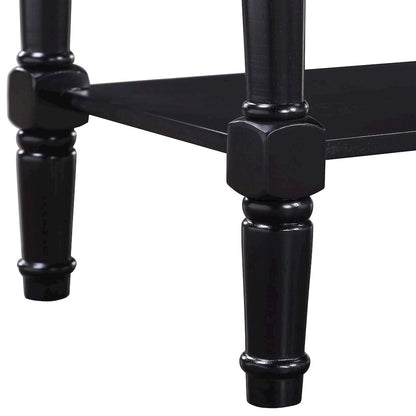 Country Oxford 2 Drawer Console Table with Shelves, Black