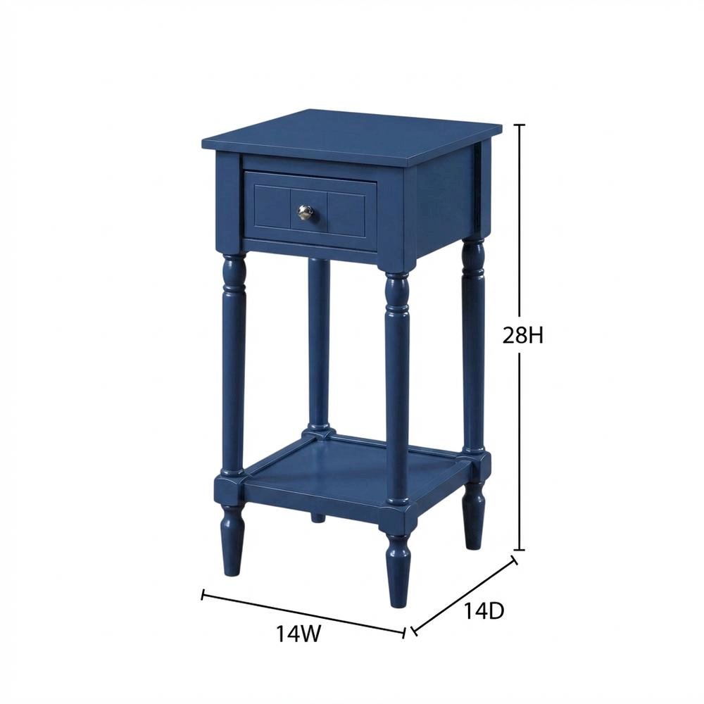 Traditional style accent table with drawer and shelf for living room use