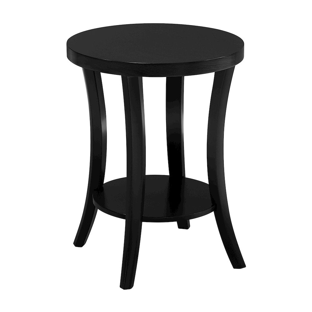 Charleston Round End Table with Shelf