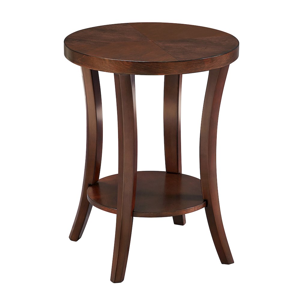 Charleston Round End Table with Shelf