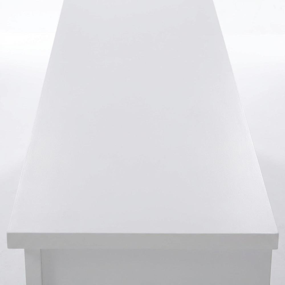 White 1-Drawer TV Stand with Storage Cabinets and Shelves for 65-Inch TVs