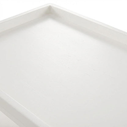 White Coffee Table with Lower Shelf for Stylish Living Space