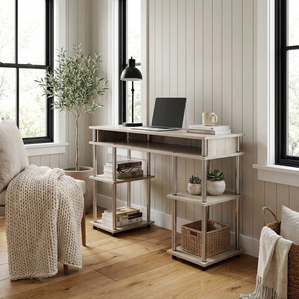Compact Student Desk With Shelves For Organizing Workspace