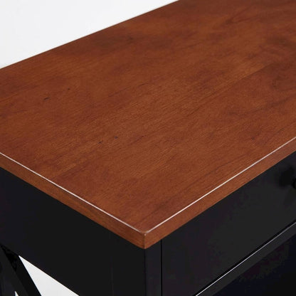 Wooden 1-Drawer Console Table with Shelves and Modern Design