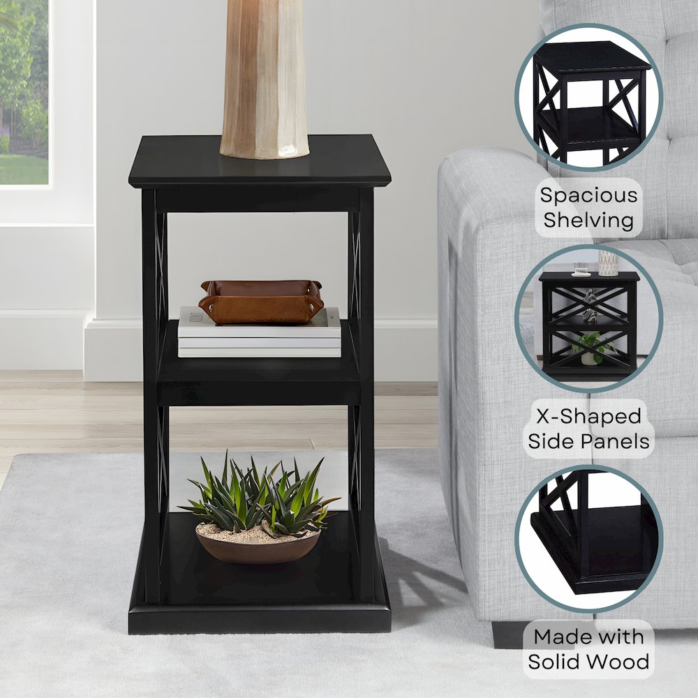 Coventry Chairside End Table with Shelves