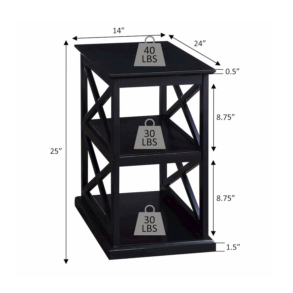 Coventry Chairside End Table with Shelves