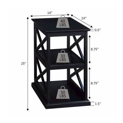 Coventry Chairside End Table with Shelves