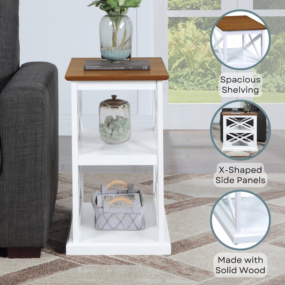 Coventry Chairside End Table with Shelves
