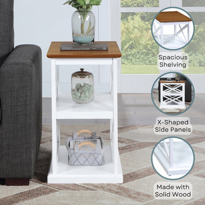 Coventry Chairside End Table with Shelves