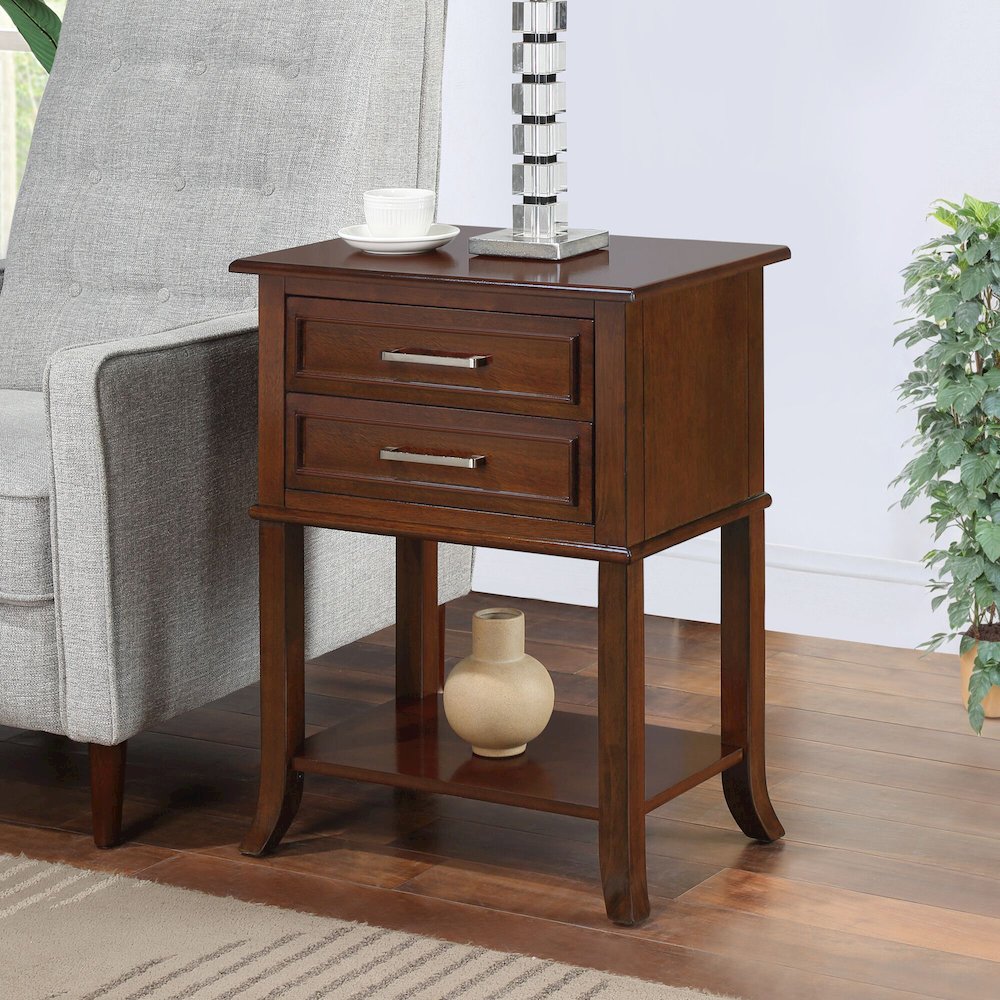 Sydney 2 Drawer Entryway Hall Table with Shelf