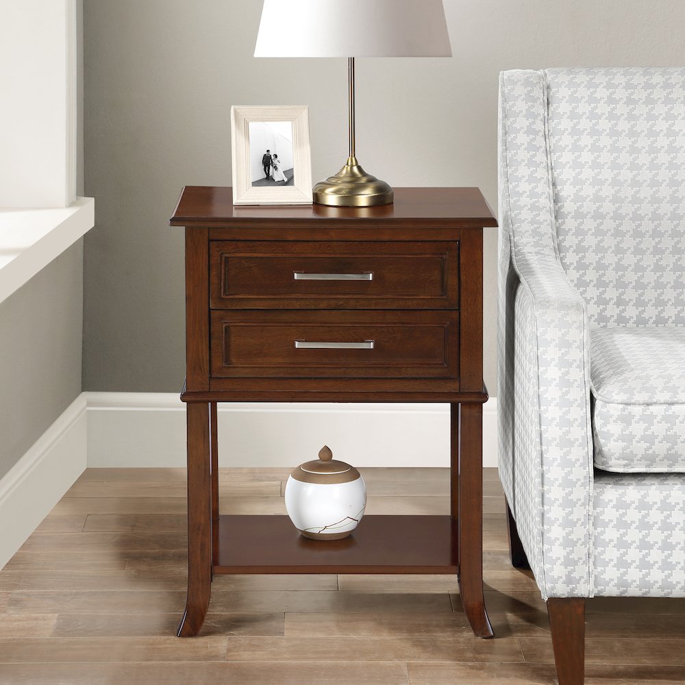 Sydney 2 Drawer Entryway Hall Table with Shelf