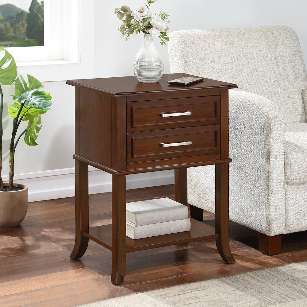 Sydney 2 Drawer Entryway Hall Table with Shelf