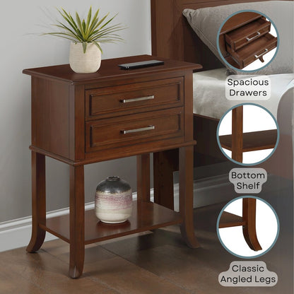Sydney 2 Drawer Entryway Hall Table with Shelf