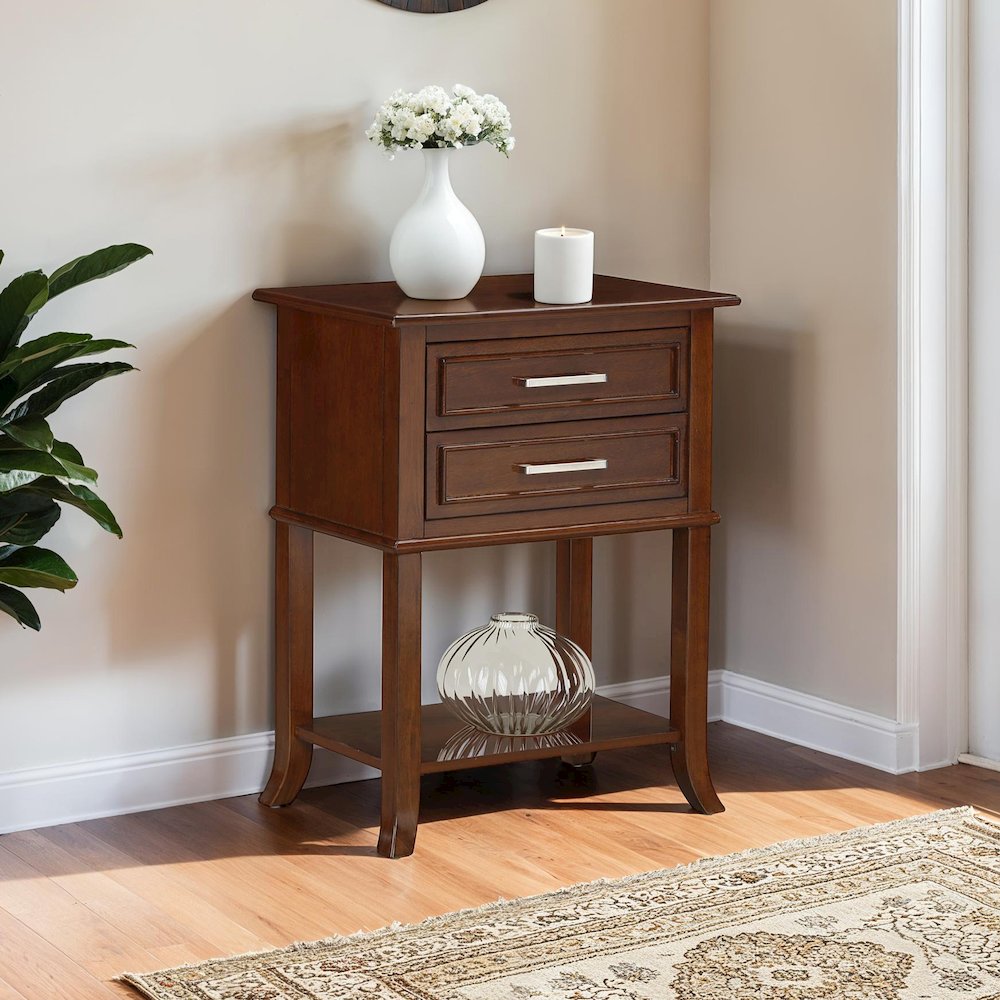 Sydney 2 Drawer Entryway Hall Table with Shelf