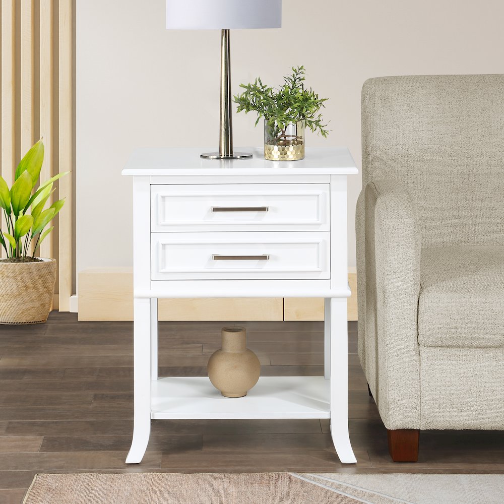 Sydney 2 Drawer Entryway Hall Table with Shelf