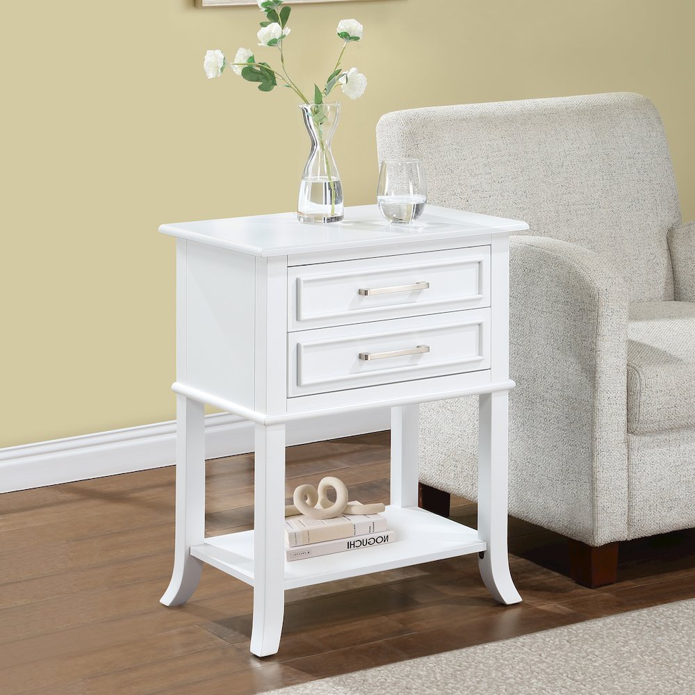 Sydney 2 Drawer Entryway Hall Table with Shelf