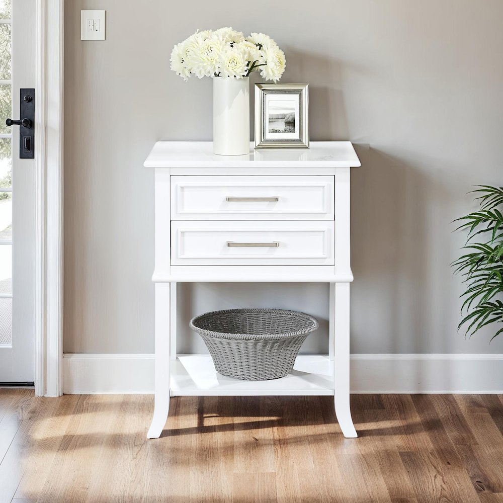 Sydney 2 Drawer Entryway Hall Table with Shelf